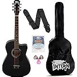 Intern INT-38C Right hand Acoustic Guitar Kit, With Bag, Strings, Pick ...