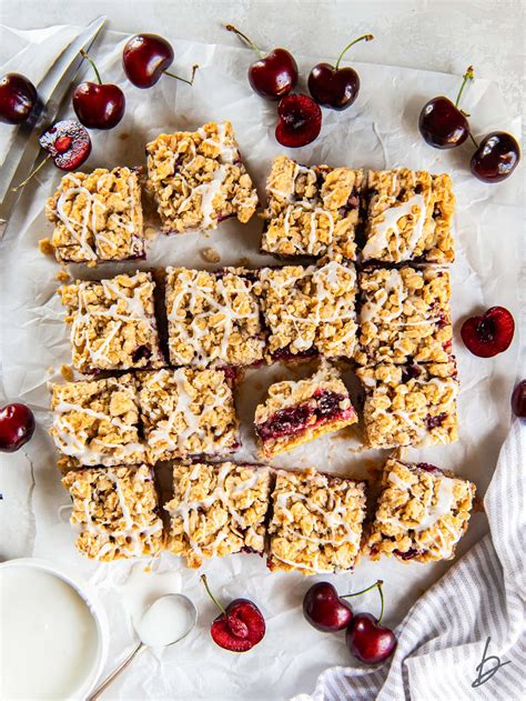 Cherry Crumble Bars - If You Give a Blonde a Kitchen