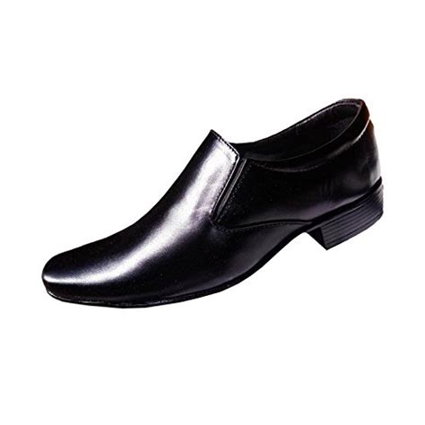 Buy Mahajan Footwear Men's Black Leather Formal Shoes, Size : 8 at ...