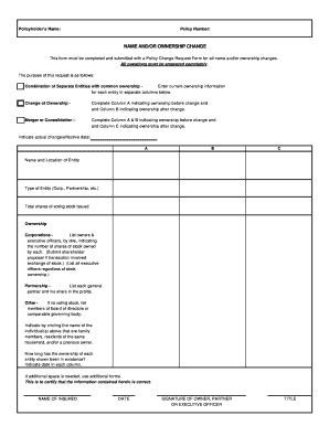 Fillable Online maipf NAME ANDOR OWNERSHIP CHANGE Fax Email Print ...