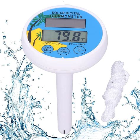 Digital Solar Pool Thermometer, Floating Pool Thermometer, Swimming ...
