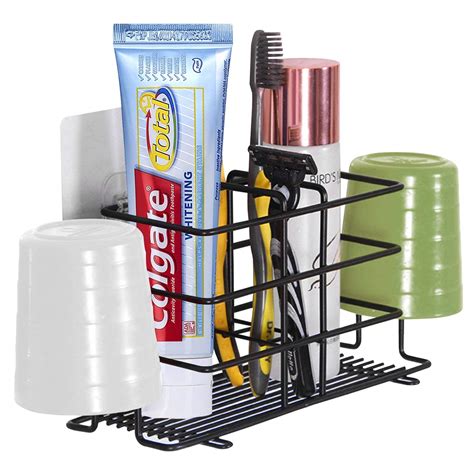 ADTALA Upgraded Toothbrush Holder, Wall Mounted Holder Toothpaste ...