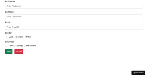 React Dynamic Form 的图像结果