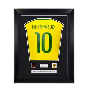 内马尔亲笔签名2014年巴西世界杯巴西球衣，中国印章版（签名简写）-珍品拍卖-京东拍卖