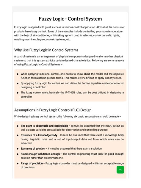 Image result for Fuzzy Logic Control System