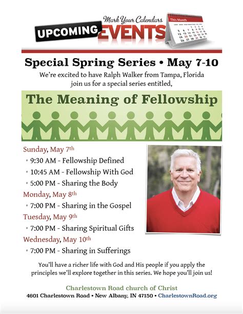 Special Spring Series: The Meaning of Fellowship – Charlestown Road ...