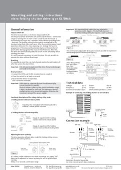 Folding shutter drive