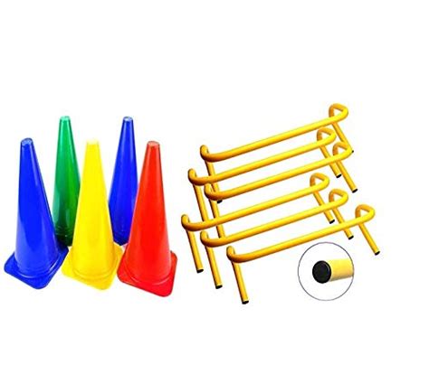 MIDOFF ® PVC Pipe Hurdles Cone Agility Hurdle Cone Marker Equipments ...