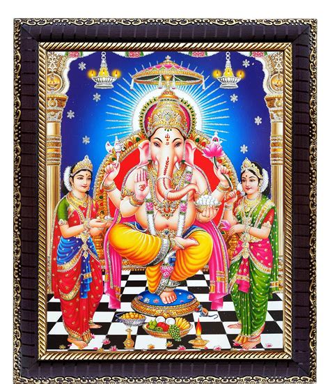 Khanna Koshtak Ganesh Ganpati Ji On Lotus with Mushakraj Religious ...