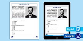 Kindergarten JD Vance Reading Passage Comprehension Worksheet