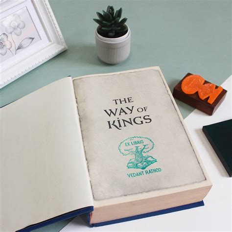 Personalised Ex Libris Rubber Stamp with Wooden Mount - Mother Nature ...