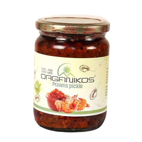 ORGANIKOS Prawns Pickle | Kerala Style | Home Made Pickle | Glass Jar ...