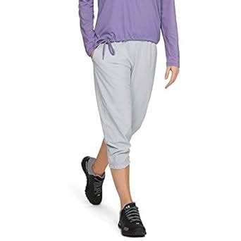 Under Armour Women's HeatGear Sunblock 50 Crop, Mod Gray (011)/Metallic ...