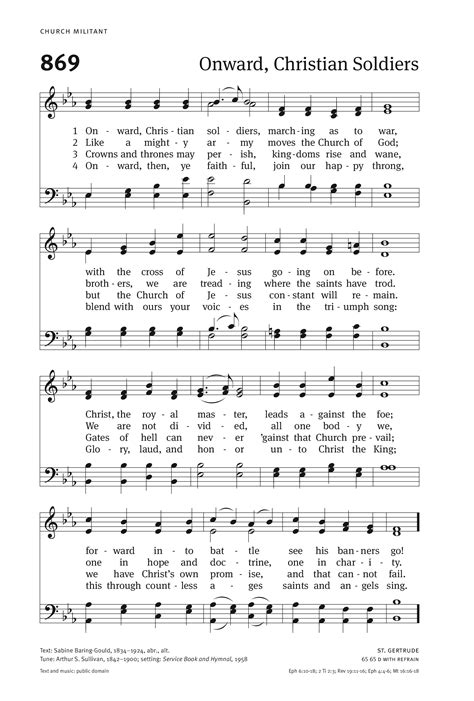 Onward Christian Soldiers - Hymn Lyrics and Info