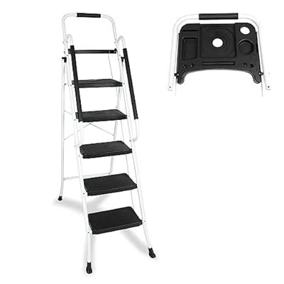 BLACKHORSE-RACING 5 Step Ladder with Handrails & India | Ubuy