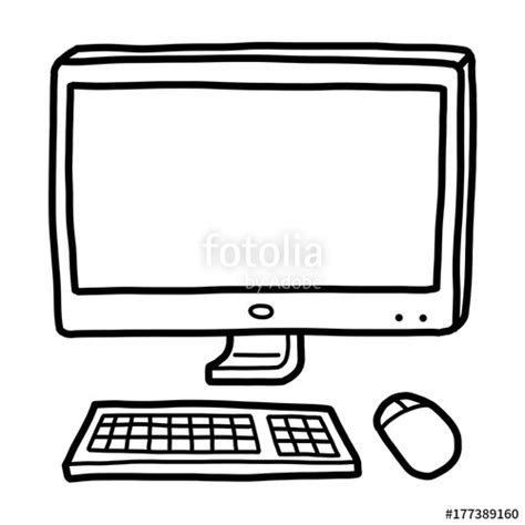 Computer Cartoon Drawing at PaintingValley.com | Explore collection of ...