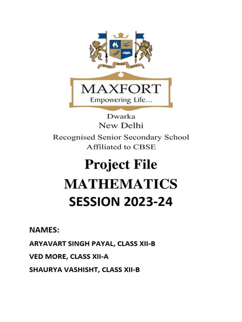 Image result for Maths Project File