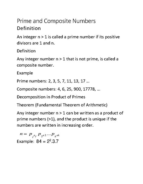 Composite Numbers Definition