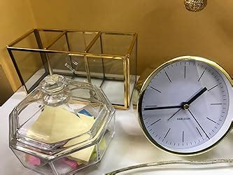 Ruhi Collections Metal and Clear Glass Cosmetic Organiser with 3 ...