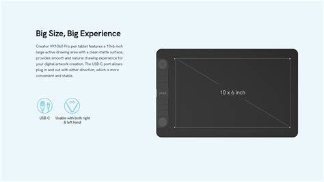 VEIKK Creator VK1060Pro Pen Tablet & Drawing Tablets For Artists