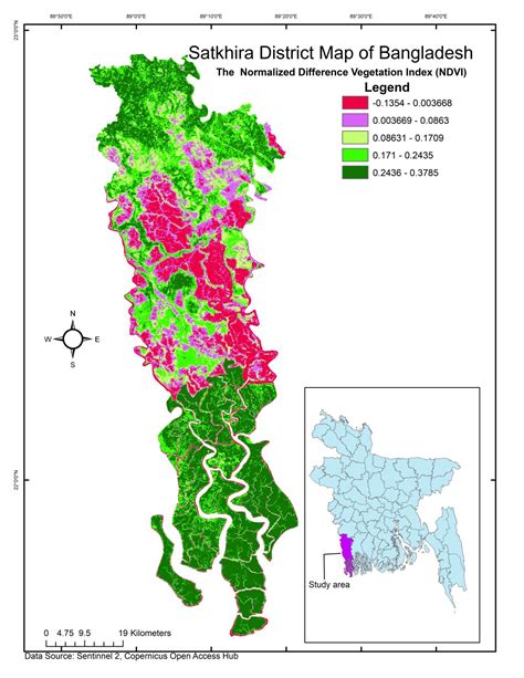 Map Of Bangladesh Satkhira