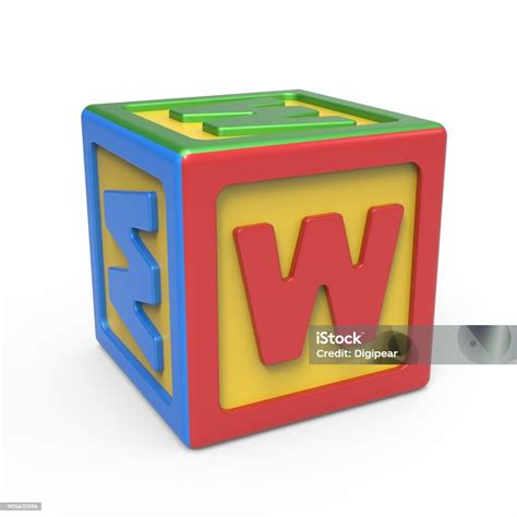 Alphabet Toy Block Letter W Stock Photo - Download Image Now - Alphabet ...