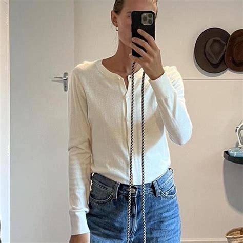 GAP off-white cardigan sweater in size small, worn... - Depop