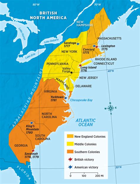 American Revolution War Map