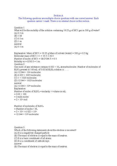 Chem SP-6 Sol's - jddndd - Section-A The following questions are ...