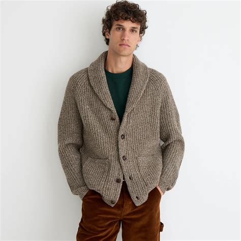 J.Crew: Rugged Merino Wool-blend Cardigan Sweater For Men