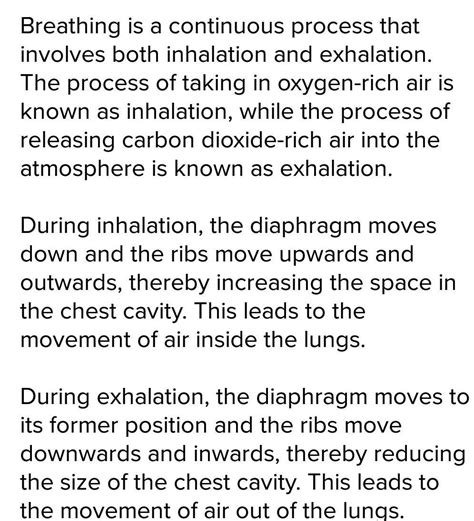 Describe the process of breathing in human being? - Brainly.in