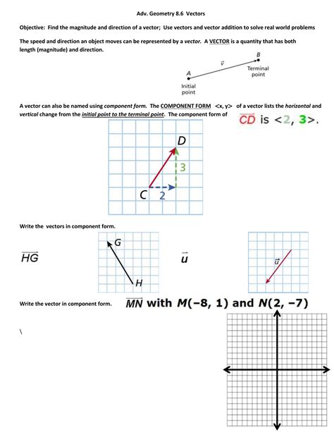 Image result for Addition of Vectors Worksheet