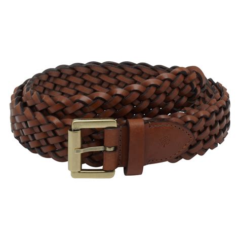 Womens Brown Leather Plaited Belt | semashow.com