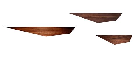 David HSU Design Peliship Floating Shelves, Walnut, Set of 3 : Amazon ...