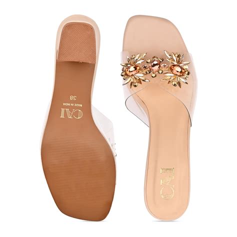 Peach Embellished Heels – The CAI Store