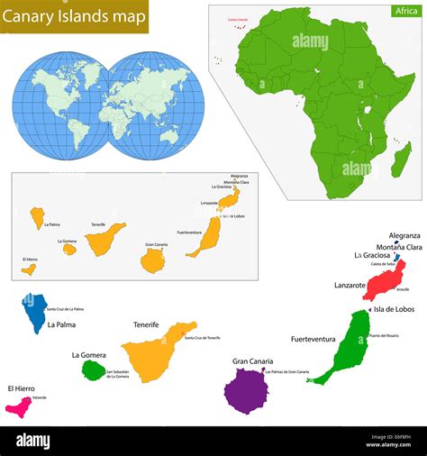 Canary islands map hi-res stock photography and images - Alamy