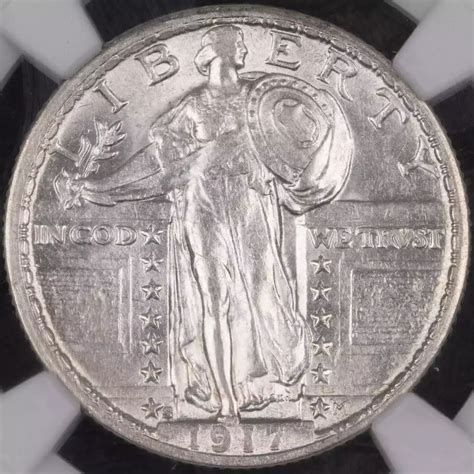 1917-S TYPE 2 Quarter Dollars Standing Liberty Quarter NGC AU-55 ...