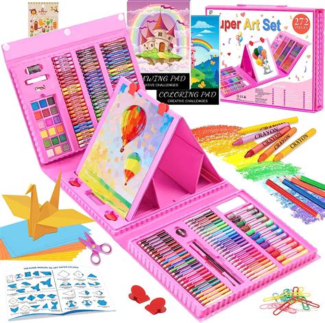 Art Kit, 272 Pack Art Set Drawing Kit for Kids Girls Boys, Deluxe Gift ...