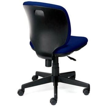 KC-K66SL BL 事務イス プリセア プラス[家具] 組立・設置・取付 ブラックシェル 布張りタイプ 肘掛なし ブルー色 KC ...