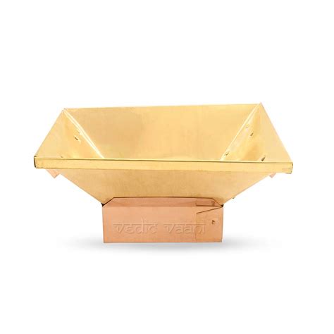 Vedic Vaani Copper Homa Kundam Havan (Hawan) Kund Brown Color (One ...