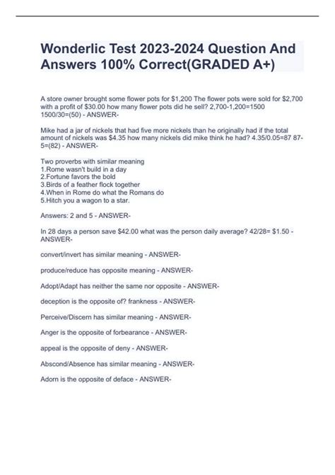 Image result for Wonderlic Test Question Types