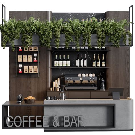 "Urban Green Coffee Bar | Restaurant / Bar models | BlenderKit