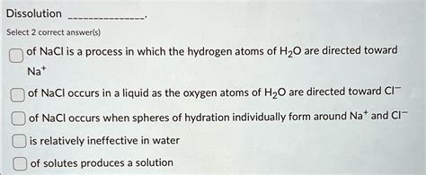 Image result for Dissolution Process of NaCl Steps
