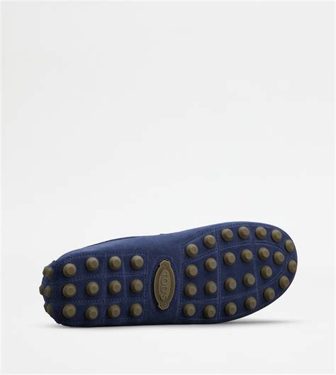 Man BLUE Gommino Bubble Loafers in Suede XXM52K00640RE04MC9992 | Tods