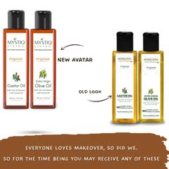 Cold Pressed Castor Oil & Extra Virgin Olive Oil for Hair & Skin ...