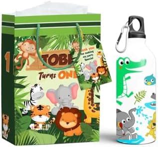 3 in 1 Animal Theme Bottle, Thank You Card, and Paper Bag Combo ...