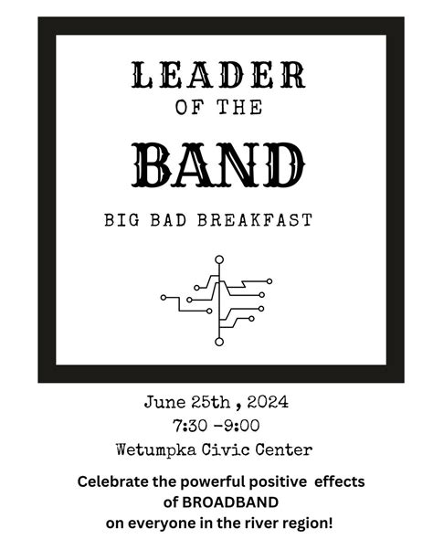 Leader of the Band-BIG-BAD-BREAKFAST, 410 S Main St, Wetumpka, 25 June ...