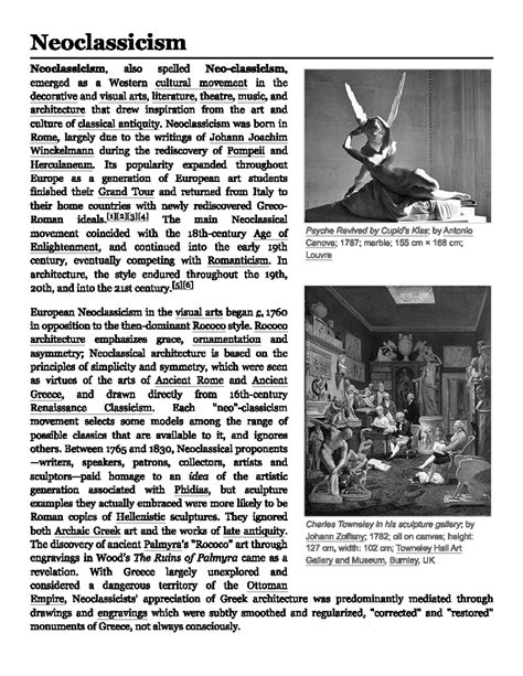 Neo Classicism Era Wikipedia - Bachelors of Arts - Studocu