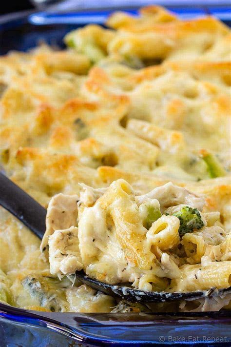 Chicken Broccoli Alfredo PenneRecipe - Bake. Eat. Repeat.