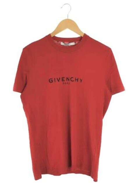 GIVENCHY ジバンシィ ジバンシー ロゴ プリント Tシャツ 半袖/メンズ/S☆レッド | kaykfactory